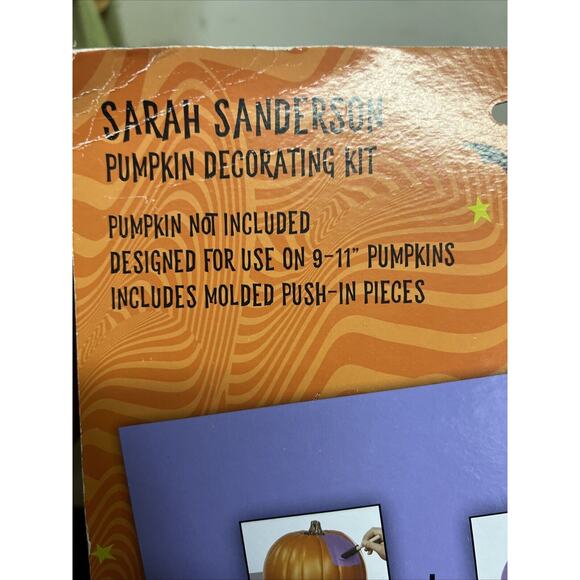 Disney Hocus Pocus Sarah Sanderson Pumpkin Decorating Kit Halloween Fall NIB - Picture 2 of 4